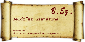 Belász Szerafina névjegykártya